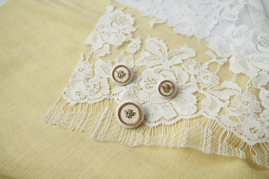 Lace and buttons from the BHR collection